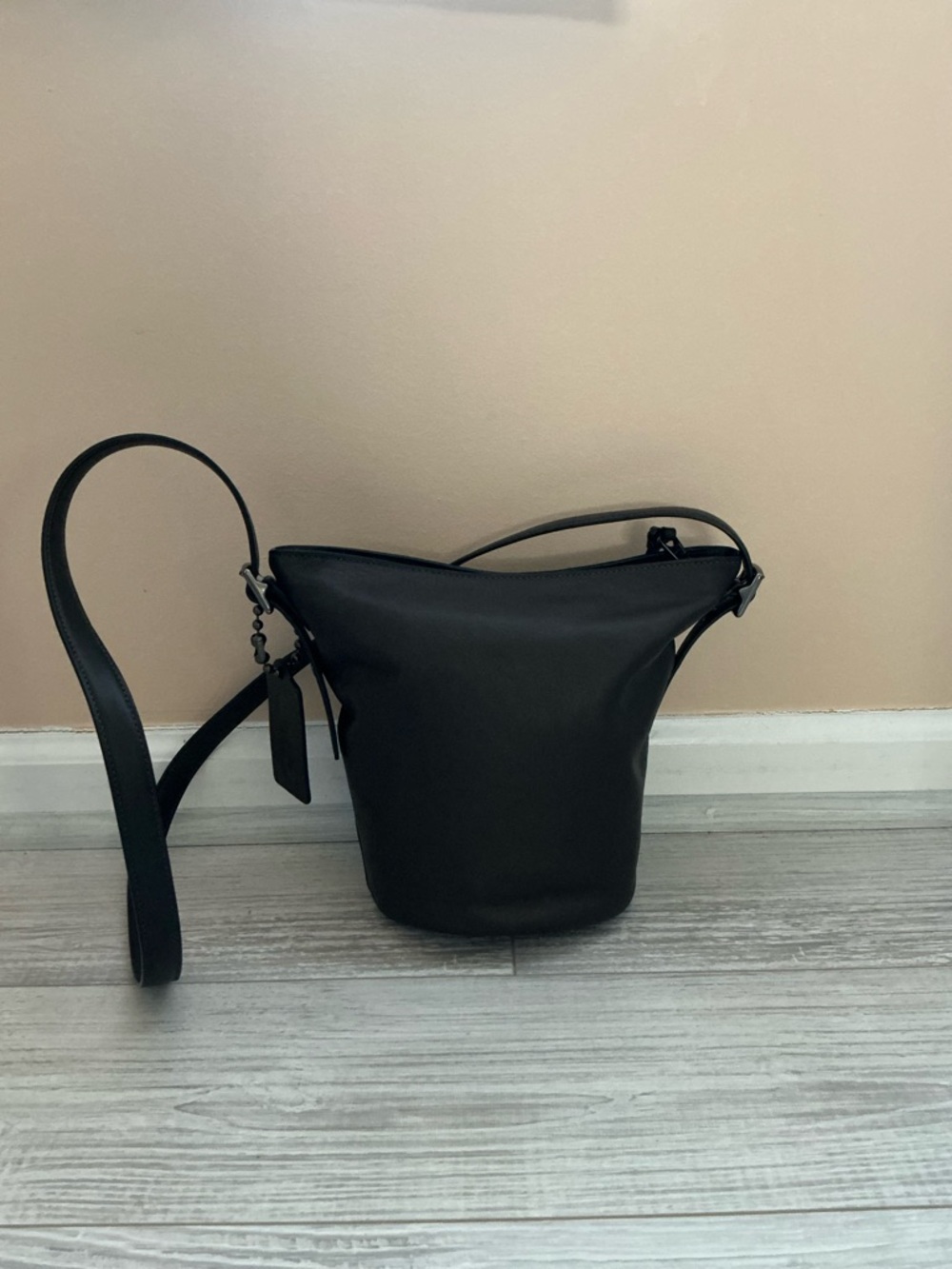 Coach Brown Leather Bucket Crossbody